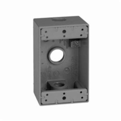 Appozgcomm ETP™ WSM150 Weatherproof Outlet Box, Die Cast Aluminum, 18.3 cu-in, 1 Gang, 3 Outlets, 4.56 in H x 2.81 in W x 2 in D