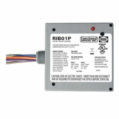 Functional Devices™ RIB® RIB01P Power Control Enclosed Relay With Coil, 20 A, DPDT Contact Form, 120 VAC Coil