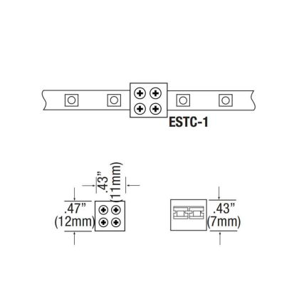 GMLighting ESTC-1 10 MM SURE-TITE RIBBON TO RIBBON CONNECTOR FOR 10MM RIBBON