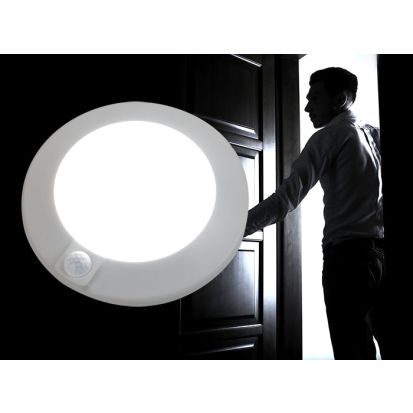 GMLighting PRX-3090-WH LED Surface Mount Fixture with Built in Motion Sensor, 120V, 6 inch, 30K, CR190, White