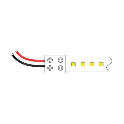 GMLighting SURE-TITE™ STW-60 Tape to Power Supply Connector, For Use With LED Ribbon, 12/24 VAC, 6 A, Plastic, Black