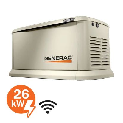 Generac 7290 Guardian 1-Phase Air Cooled Generator, 120/240 V, 108.3 A, 60 Hz, 26 kW Power Rating