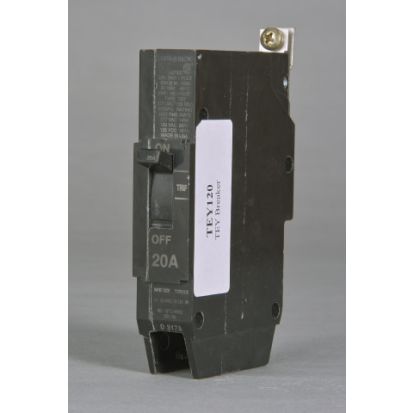 GE TEY115 Compact Lighting Panel Circuit Breaker With Copper/Aluminum Load Lug, 120/240/277 VAC, 15 A, 65/14 kA Interrupt, 1 Pole, LI/Non-Interchangeable Thermal Magnetic Trip