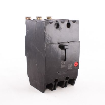 GE TEY320 Q-Line® Lighting Panel Circuit Breaker, 277/480 VAC, 20 A, 14 kA Interrupt, 3 Poles, LI/Non-Interchangeable Trip