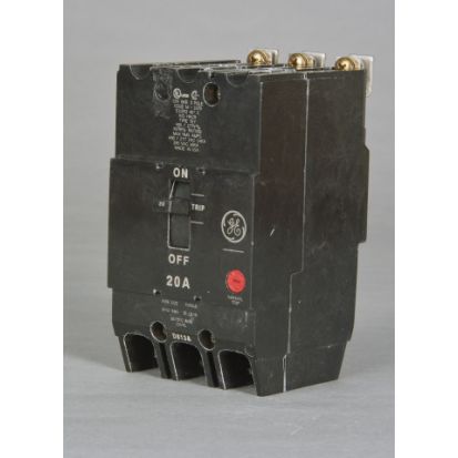 GE Q-Line® TEY330 Lighting Panel Circuit Breaker, 277/480 VAC, 30 A, 14 kA Interrupt, 3 Poles, LI/Non-Interchangeable Trip