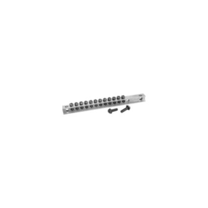 GE PowerMark Gold™ TGK24 24-Hole 22-Circuit Equipment and Isolated Ground Bar Kit, 11 in L, 12 to 10/14 to 4 AWG Aluminum/Copper Conductor, For Use With PowerMark Gold™ and PowerMark Plus™ Loadcenter