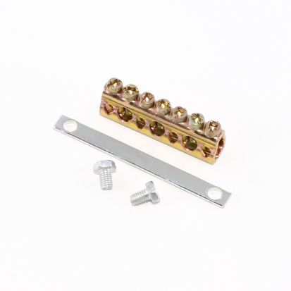 GE TGL1 Equipment Ground Kit, 1/2 in L, (4) 12 to 8 AWG, 14 to 8 AWG, (3) 6 to 4 AWG, 14 to 4 AWG Aluminum/Copper Conductor, 7 Terminals, For Use With Spec-Setter™ Safety Switch, PowerMark Gold™ and PowerMark Plus™ Loadcenter