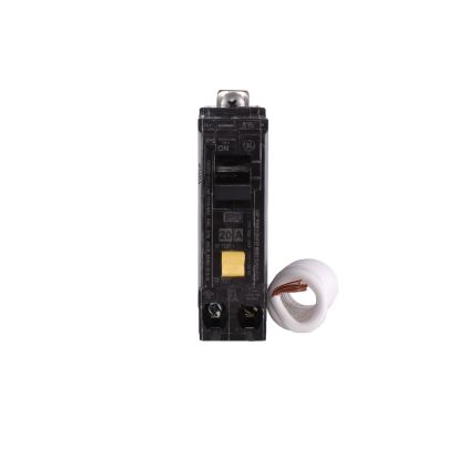 GE THQB1120GFEP Type THQB Miniature Molded Case Circuit Breaker, 120/240 VAC, 20 A, 10 kA Interrupt, 1 Poles, Fixed Thermal Magnetic/LIG/Non-Interchangeable Trip