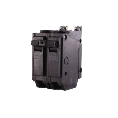 GE Q-Line® THQB21100 Miniature Circuit Breaker, 120/240 VAC, 100 A, 10 kA Interrupt, 2 Poles, LI/Non-Interchangeable Thermal Magnetic Trip