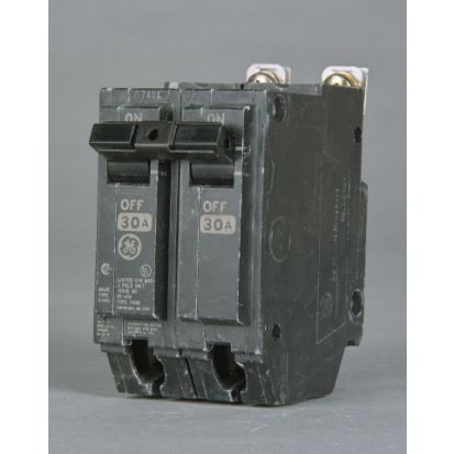 GE Q-Line® THQB2115 A-Series™ II Miniature Circuit Breaker, 120/240 VAC, 15 A, 10 kA, 2 Poles, LI/Non-Interchangeable Thermal Magnetic/Common Trip