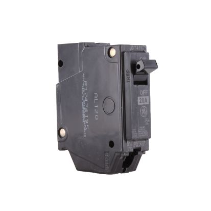 GE Q-Line® THQL1120 Molded Case Circuit Breaker, 120/240 VAC, 20 A, 10 KA Interrupt, 1 Poles, LI/Non-InterchanGEable Thermal Magnetic Trip