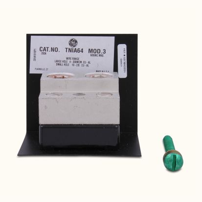 GE Industrial Solutions TNIA64 Neutral Kit, For Use With Fusible NEMA 1 TH3364C Disconnect Safety Switch, 200 A, 600 VAC, 2 AWG to 250 kcmil Aluminum/Copper, Copper