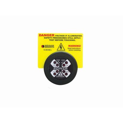 Grace Technologies R-3W-KB-L VOLTAGEVISION Bezel Mount Voltage Indicator Warning Label