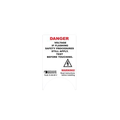 GracePESDs R-3W-NP-F Vertical/Flange Warning Label