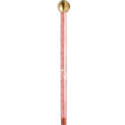 Harger® 3824CSTAT Safety Tip Air Terminal, 3/8 in Dia, 2 ft L, Copper