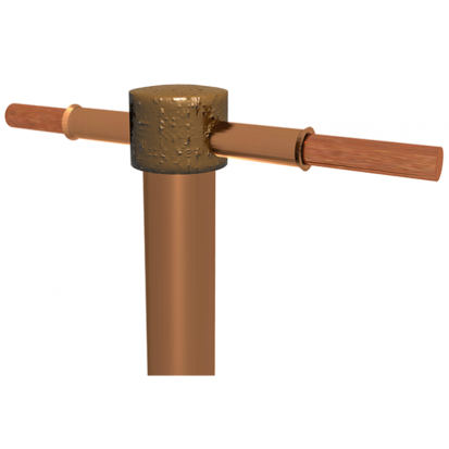 Harger® Ultraweld® G21344US G21 Ground Rod, 3/4 in, Copper Clad Steel