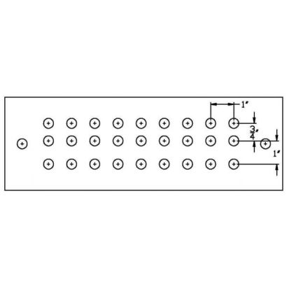 Harger® GBI14420J J-Pattern Ground Bar, 20 in L x 4 in W x 1/4 in H