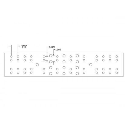 Harger® GBI14424TMGB TIA-607 Style Ground Bar, 24 in L x 4 in W x 1/4 in H