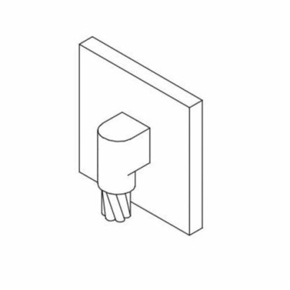 Harger® Ultraweld VD4/0B Type VD Weld Metal Mold, 2 AWG Conductor, Cable to Steel Surface/Flat Connection, Graphite