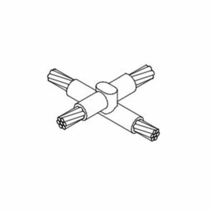 Harger® Ultraweld® XO4/04/0Q Type XO Cable to Cable Crossover, Q Mold, 4/0 AWG Cable, Graphite Coated