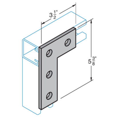 Haydon F-214, 73920, Four Hole Corner Joiner Plate, EG Flat Plate