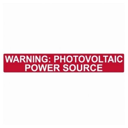 HELLERMANNTYTON 596-00206 PHO-VOLTAIC POWER SOURCE",6.5" X 1"