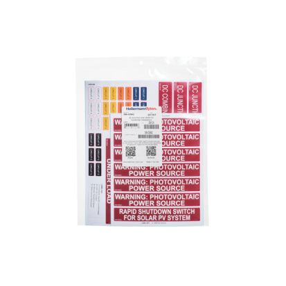 HELLERMANNTYTON 59603942 SOLAR LABEL VALUE PACK, RED/ORANGE, 45 PER KIT, 1/PKG