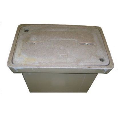 HIGHLINE CHA132418H3002 HANDHOLE POLY/CONC RING AND LID + FRP BOX 13IN X24IN HT=18IN TIER 15/22500 LBS RATING NO LOGO HEX BOLTS 2IN X8IN X1/4IN LOGO RECESS