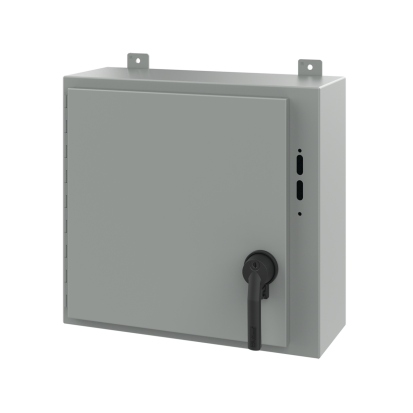 nVent HOFFMAN A24SA2210LPPL A25 Preferred Cutout Disconnect Enclosure With Handle, 24 in L x 21.38 in W x 10 in D, 12/13 NEMA Rating, Steel