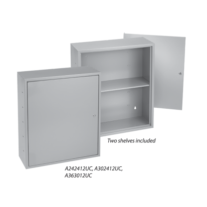 nVent HOFFMAN A242412UC A1UC Locking Shelf Model Utility Cabinet, 24 in L x 24 in W x 12 in D, NEMA 1/IP30 NEMA Rating, Steel