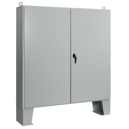 nVent HOFFMAN A12L 2-Door Floor Mount Enclosure With Floor Stand, 60.06 in L x 48.06 in W x 12.06 in D, NEMA 12/IP55