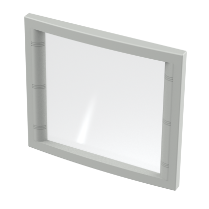 nVent HOFFMAN CONCEPT™ CWF5557 C2 Fixed Hinged Concept Window Kit, 19.4 in H x 19.13 in W, 21.65 in H x 22.44 in W x 1.42 in D, For Use With CONCEPT™ 550 x 570 mm Operator Interface Enclosures, Die Cast Aluminum, Medium Gray, Textured