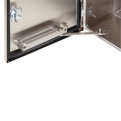 nVent HOFFMAN ADSTOPKSS6 A4SY Door Stop Kit, 14-1/2 in L x 9-1/2 in W x 1-1/2 in H, For Use With NEMA 12 Enclosures, 316 Stainless Steel
