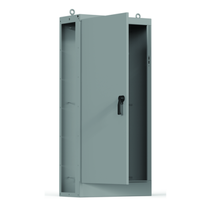 nVent HOFFMAN AU84X4018LLP Universal Free-Stand, Left Side Open, 84.13x40.24x18.11, Gray, Mild Steel