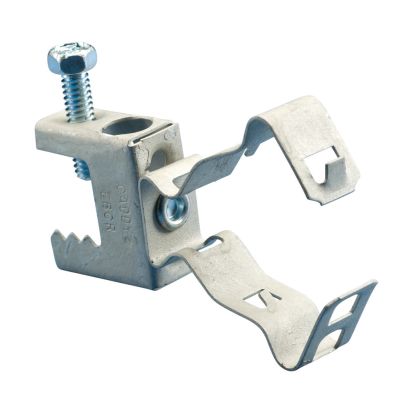 nVent CADDY BC16MSM Type BC-MSM Conduit to Beam Clamp, 1 in Conduit, 1/2 in THK Flange, 25 lb Load, Steel, CADDY® Armor