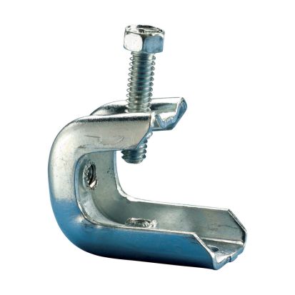 nVent ERICO BC200 Beam Clamp, 1/4 in Rod, 1/2 in THK, 123 lb Load, Steel, Electro-Galvanized