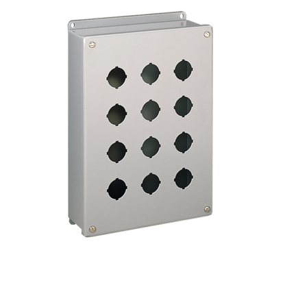 nVent HOFFMAN E1PBGSS PB1S Pushbutton Enclosure, 3-1/2 in L x 3-1/4 in W x 2-3/4 in D, 1 Outlet, NEMA 4X/IP66 NEMA Rating, 304 Stainless Steel