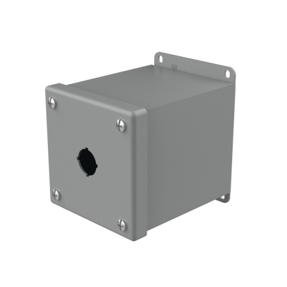 nVent HOFFMAN E1PBXM PB1 Extra Deep Pushbutton Enclosure, 4 in L x 4 in W x 4-3/4 in D, Steel, NEMA 12/IP65