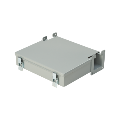 nVent HOFFMAN F22LJ F10 Junction Box, 2-1/2 in H x 2-1/2 in W Wireway, 12 in W x 10-1/4 in D Box, 8.75 in H x 6.88 in W Back Panel, Flat Cover, Steel