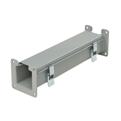 nVent HOFFMAN F44LXL F10 Lay-In Cut-Off Fitting, For Use With NEMA 12 Lay-In Wireway, Steel, Gray