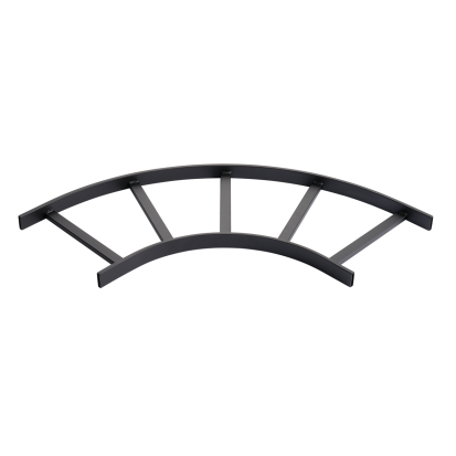 nVent HOFFMAN L90HB12BLK DCR Horizontal E-Bend Section, 12 in W Tray, 90 deg, Steel