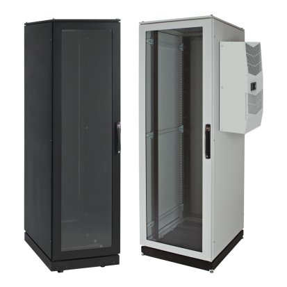 nVent HOFFMAN ProLine™ PDCP2078G12 DPC:DPSR Free Stand Standard Voice/Data and Server Cabinet, 82.1 in L x 27.87 in W x 31.46 in D, NEMA 12 NEMA Rating, Steel