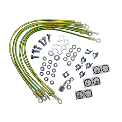 nVent HOFFMAN ProLine™ PGK P20 Grounding Kit, For Use With ProLine™ Sloped Top Operator Interface Enclosures, 12 AWG Wire, 411 mm L Between Ring Terminal, 0.29 in Dia Ring Terminal Hole, Copper