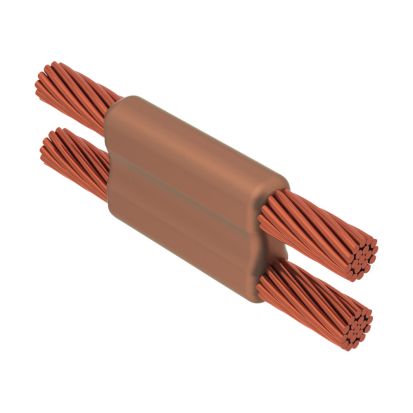 nVent ERICO CADWELD® PTC1T1T Type PT Weld Metal Mold, 2 AWG Solid Conductor, Cable to Cable Connection, Graphite