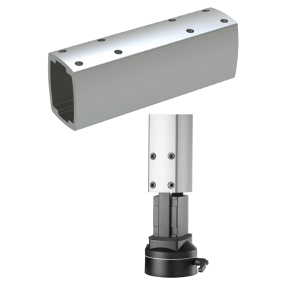 nVent HOFFMAN SYSPEND™ S2MT1000 CS4 Mounting Tube, 39.37 in L x 2.76 in W x 3.54 in H, For Use With SYSPEND™ 281-MAX Suspension System, Aluminum