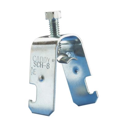 nVent CADDY SCH12B SCH2 1-Piece Static Strut Clamp With Protective Boot, 1/2 in, 3/4 in Conduit, 200 lb Load, 0.57 to 0.92 in OD, Steel