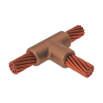 nVent ERICO CADWELD® TAC2Q2Q Type TA Weld Metal Mold, 4/0 AWG Stranded Conductor, Cable to Cable Connection, Graphite