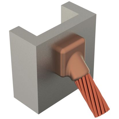nVent ERICO CADWELD® VSC2Q Type VS Weld Metal Mold, 4/0 AWG Stranded Conductor, 24 in Rod, Cable to Vertical Steel Connection, Graphite