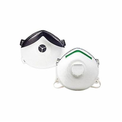 Honeywell North® 14110394 Saf-T-Fit® Plus Disposable Latex Free Particulate Respirator With Green Boomerang Nose Seal and Valve, M to L