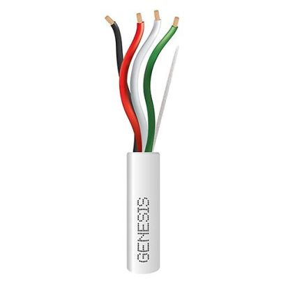 Honeywell 31221012 GENESIS Type CMP/CL2P/FT6 Unshielded Low Voltage Cable, 300 VAC, (4) 16 AWG Bare Stranded Copper Conductor, 1000 ft L